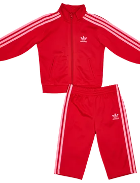 Firebird Unisex Tracksuits - Red - Size 9 - 12 Months - Poly Tricot - Red - Size: 9 - 12 Months - Adidas - FashionsVida