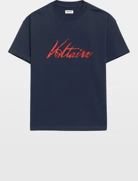 Zadig & Voltaire - Camiseta oversize de hombre de algodón orgánico con manga corta - Zadig & Voltaire - FashionsVida