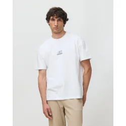 Camiseta de hombre de 100% algodón orgánico boost blanca