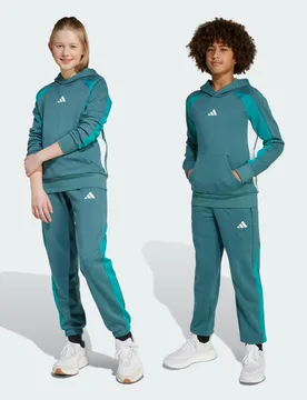 Pantaloni Seasonal Essentials Colorblock Junior 13-14A Preloved Teal / Pure Teal / White - Adidas - FashionsVida