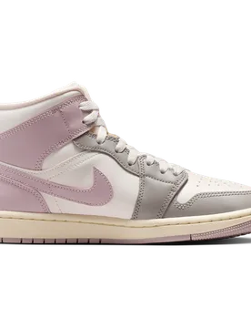 Aj1 Mid Damen Sneaker - Weiß - Größe 41 - Netz/Synthetik White 41 - Jordan - FashionsVida