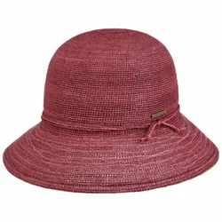 Crochet Raffia Women´s Hat by - raspberry - Damen - Size: L (58-59 cm)