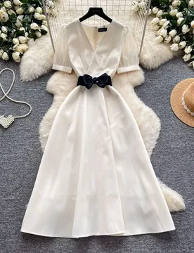 Elegant Satin A-Line Prom Party Dress Luxury French Fashion Vintage Evening Formal Women's Clothing - Aliexpress - FashionsVida