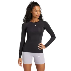 Techfit Long Sleeve Training Top Damen T-Shirts - Schwarz - Größe M (38-40) - Poly Mesh Black M (38-40)