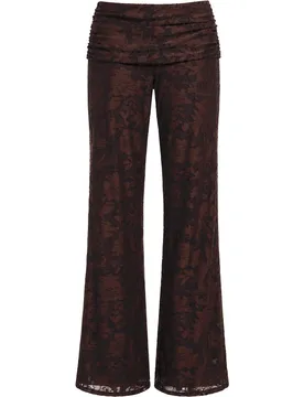 Pantalón ancho de mujer con fajín drapeado - The-Are - FashionsVida