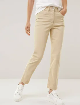 Stretchjeans Premium-Klima, Regular Fit#normale Größen#Kurzgrößen, Farbe Beige, 38, mit Coolmax®-Fasern super weiche Denimqualität Damen - Walbusch - FashionsVida