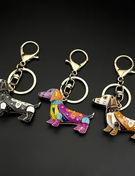 Dachshund Keychains Trend Painted Sausage Dog Keychain For Women Men Full Crystal Female Bag Hanging Decor Sausage Pup Jewelry - Aliexpress - FashionsVida