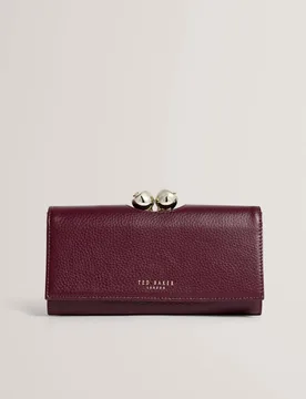 Leather Large Purse Dark Red female - Ted baker - FashionsVida