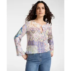 Blusa de mujer con estampado bandana
