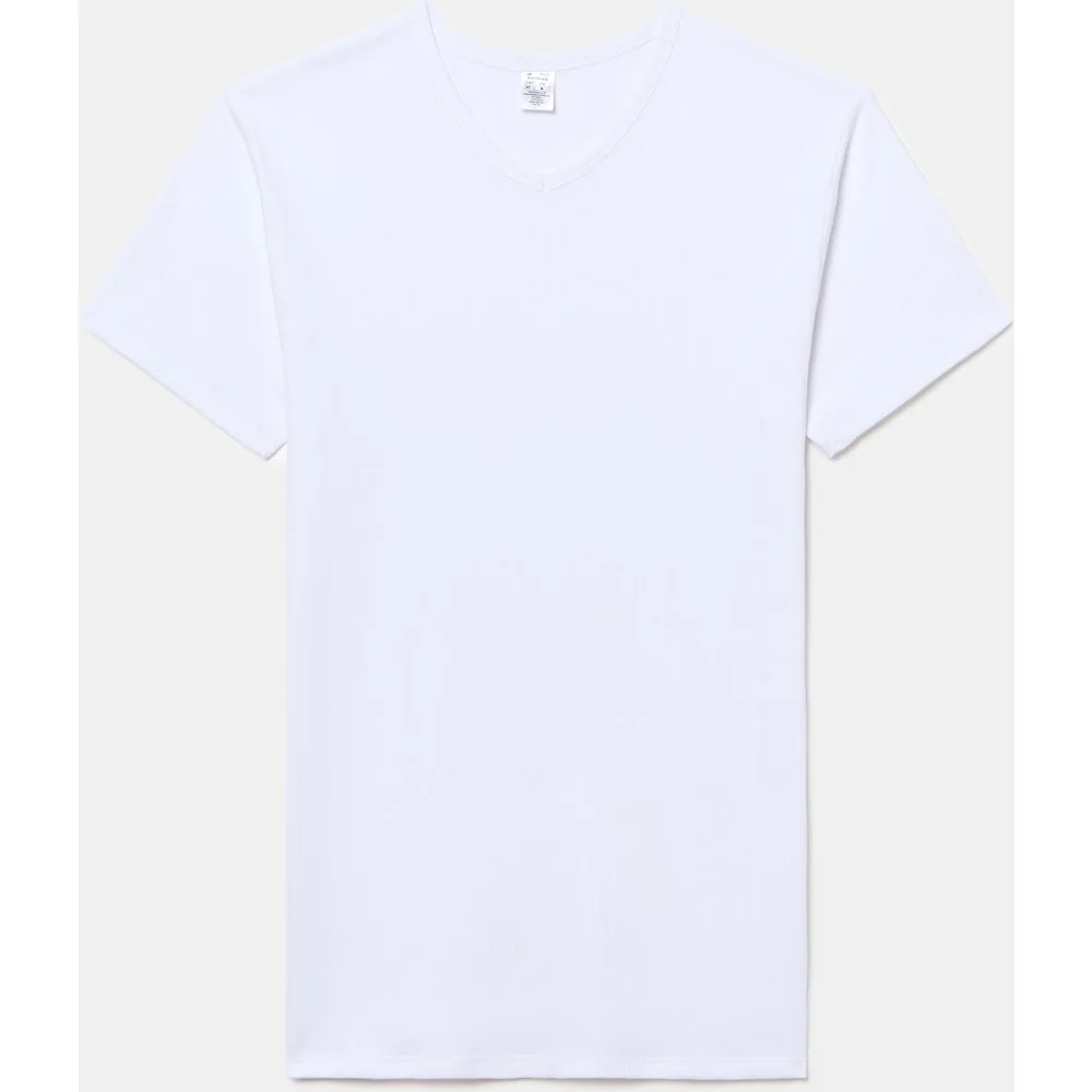Camiseta térmica manga corta cuello v 100% algodón - Abanderado - FashionsVida