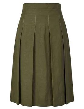 Falda midi Mujer Verde militar 36,38 Mujer - Moorer - FashionsVida