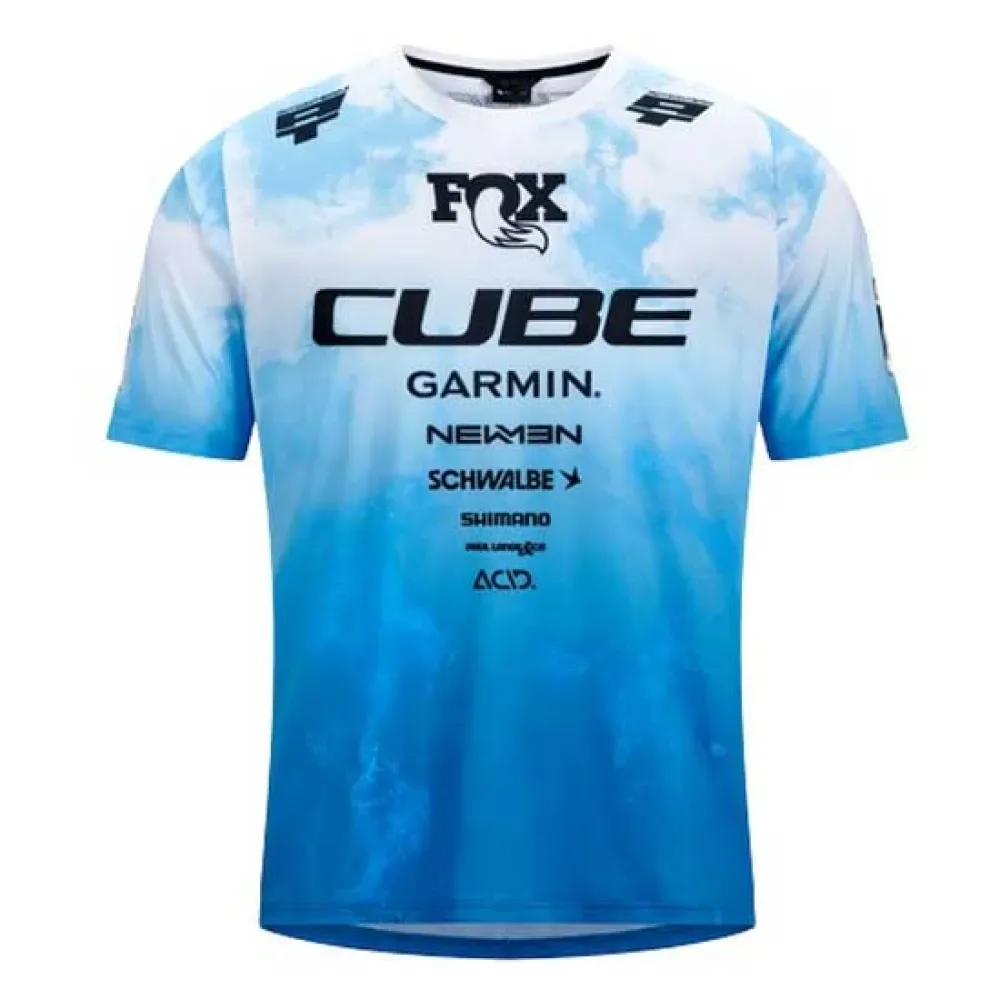 Maglia Da Enduro A Maniche Corte Actionteam Blue / Green - CUBE - FashionsVida