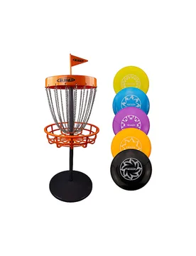 Disc Golf Mini Basket-Set inkl. 5 Scheiben rot B - Guru - FashionsVida