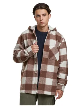 Giacca Big Check White Sand / Light Rust S - Urban classics - FashionsVida