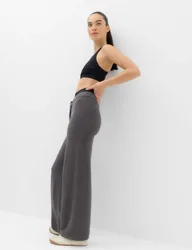 Boucle High Waisted Wide Leg Joggers Thunder female