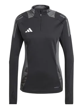 Womens Tiro24 Funnel Neck Raglan Sleeve Athletic Top In Black/dark Grey - Size 16 Uk - Adidas - FashionsVida