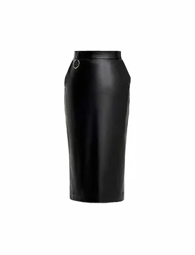Falda de efecto cuero negro 34 - Silvia Schneider - FashionsVida