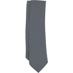 Corbata de seda natural en estampado geométrico