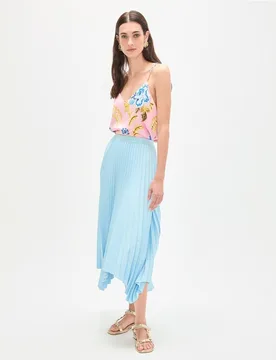 Falda plisada asimétrica - Lola Casademunt - FashionsVida