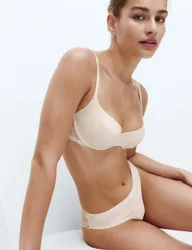 Clara Papertouch Wired Scoop Demi Bra A-E Cream female