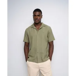 Camisa de manga corta texturizada de hombre