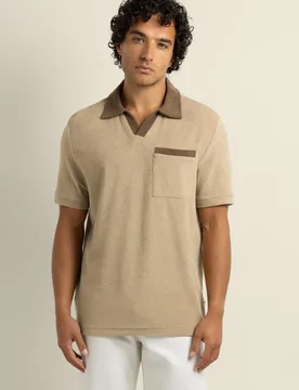 Jesper Mens Terry Resort Collar Polo Shirt - Larsson & Co - FashionsVida