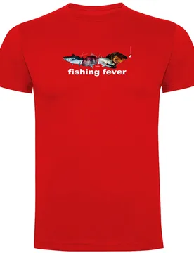 Fishing Fever Short Sleeve T-shirt Red S Men - Kruskis - FashionsVida