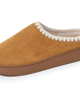 Chaussons mules plateforme Camel liseré camel 37 - Isotoner - FashionsVida