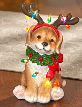 LED-Dekofigur Hund Weihnachtsdeko - Eldo - FashionsVida