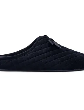 Women's 'Quilt' Velvet Slippers in Black Size: 3 - Black - Size: 3 - Hotter - FashionsVida