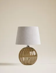 M&S Glass Table Lamp Brown