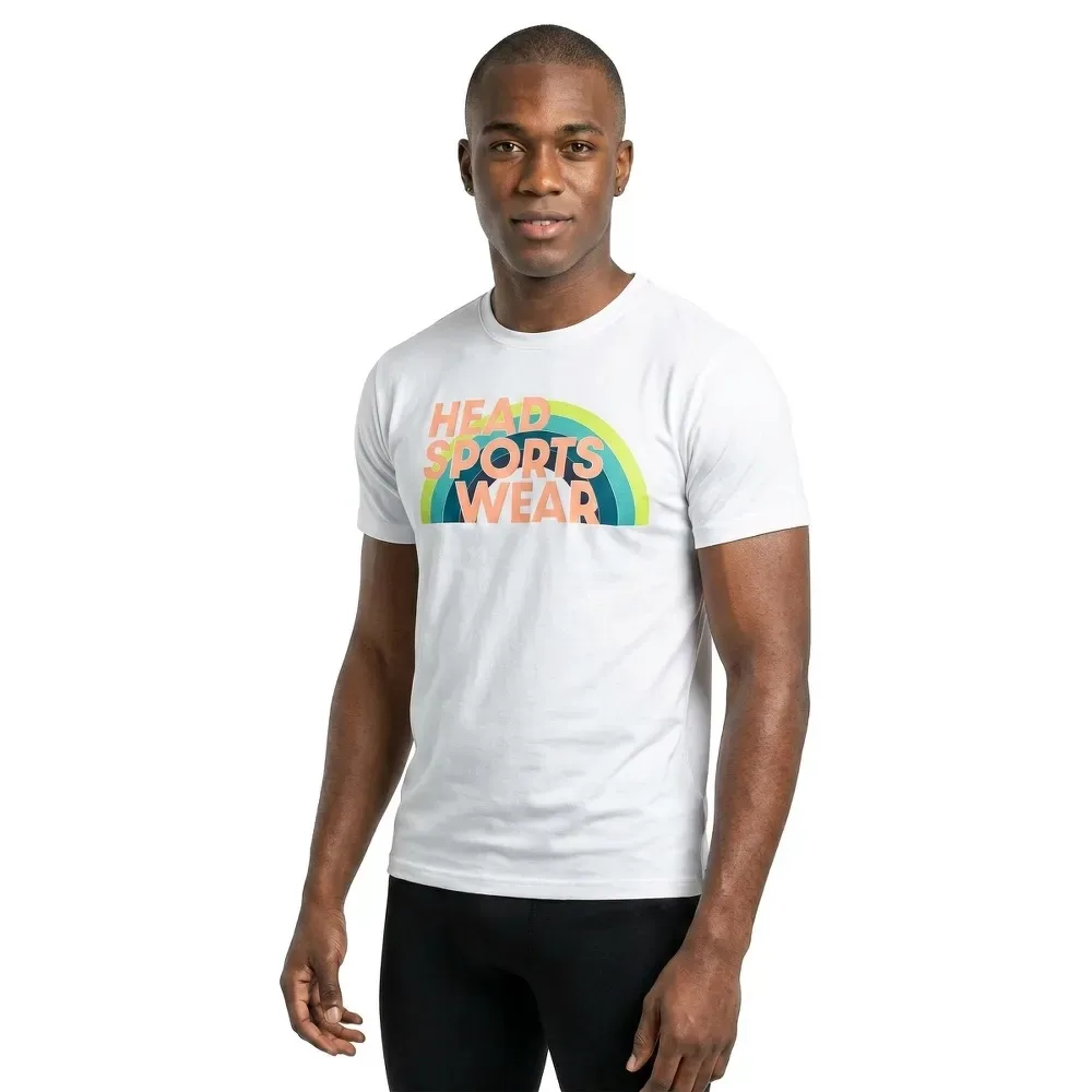 Vision Short Sleeve T-shirt White / Light Lime XL - Head Racket - FashionsVida