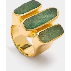 Anillo con piedras grande en liso