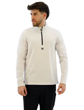 Elevete Performance Half Zip Sweatshirt Bright White L - Wilson - FashionsVida