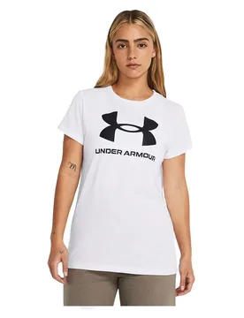 T-shirt à Manches Courtes Sportstyle Logo White / Black S - Under armour - FashionsVida