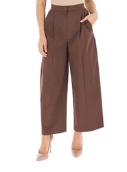 Pantalone a palazzo MARRONE 42