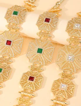 Morocco Popular Color Stone Bride Chatelaine Hollowed Out Metal Style Waist Ornaments AlloyLady Body Chain - Aliexpress - FashionsVida