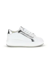 Sneakers bianche con zip laterale platform Burani 52031C1396 39