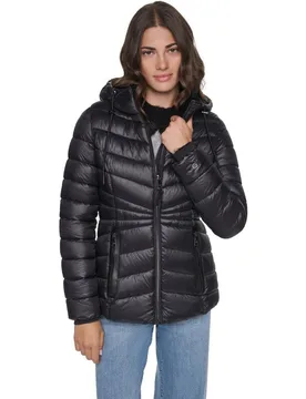 Abrigo de mujer acolchado con capucha - DKNY - FashionsVida