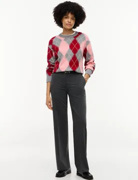 Pure Cotton Argyle Crew Neck Jumper Grey Mix female - Tommy hilfiger - FashionsVida