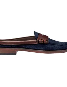 Womens/ladies Dan Suede Loafers (Mood Indigo/dark Brown) - Tan/navy - Size Uk 3 - Sebago - FashionsVida