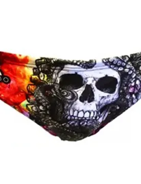 Octopus Skull Swimming Brief Orange XL Men - TURBO - FashionsVida