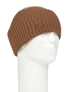 Pack Knitted Beanie Hat Brindle Brown One Size - Brown - Size: One Size - Buff - FashionsVida