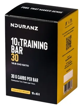 Boîte De Barres énergétiques Training 30 Vanille&noix&nougat 45g 10 Unités - Nduranz - FashionsVida