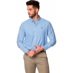 Camisa de hombre corte regular estampado cuadros vichy color