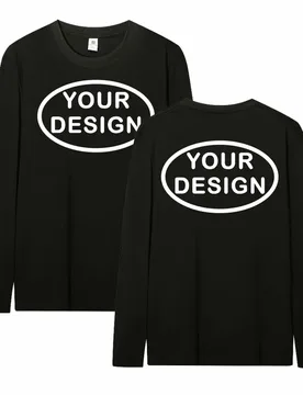 New Spring Festival Long Sleeved T-shirt LOGO Custom Embroidered Print Solid Color O-neck Basic Top Plus Size T-shirt - Aliexpress - FashionsVida