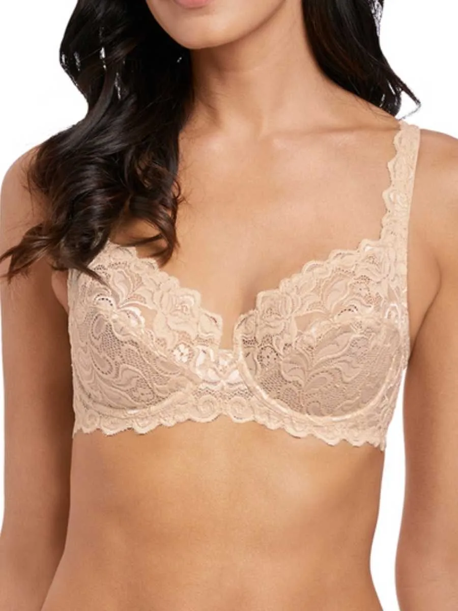 Womens Eglantine Underwired Bra - Beige Polyamide - Size 38e - Wacoal - FashionsVida