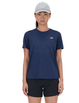 Athletics T-shirt Damen T-Shirts - Blau - Größe M - Poly Jersey Blue M - New Balance - FashionsVida