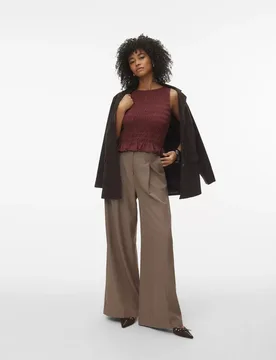 XS VMNORI SMOCK SL TOP WVN female - XS - FashionsVida
