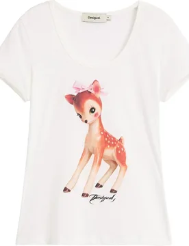 Camiseta de mujer estampada - Desigual - FashionsVida